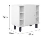 Meuble sous-lavabo blanc 60x54x32 cm 32 x 54 x 60 cm