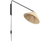 Lampe murale PALENA Noir - Bleu - Rotin - 33 x 30 x 60 cm