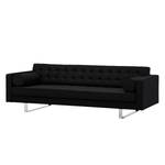 Sofa Chelsea (3-Sitzer) Webstoff Stoff Selva: Anthrazit - Kufen