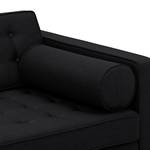 Sofa Chelsea (3-Sitzer) Webstoff Stoff Selva: Anthrazit - Kufen