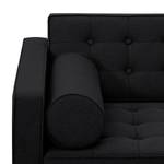 Sofa Chelsea (3-Sitzer) Webstoff Stoff Selva: Anthrazit - Kufen