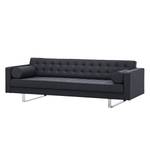 Sofa Chelsea (3-Sitzer) Webstoff Webstoff Milan: Anthrazit - Kufen