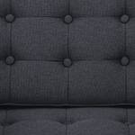 Sofa Chelsea (3-Sitzer) Webstoff Webstoff Milan: Anthrazit - Kufen