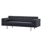 Sofa Chelsea (3-Sitzer) Webstoff Webstoff Milan: Anthrazit - Zylinder