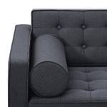 Sofa Chelsea (3-Sitzer) Webstoff Webstoff Milan: Anthrazit - Zylinder