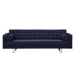 Sofa Chelsea (3-Sitzer) Webstoff Webstoff Milan: Dunkelblau - Kufen