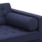 Sofa Chelsea (3-Sitzer) Webstoff Webstoff Milan: Dunkelblau - Kufen