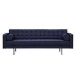 Sofa Chelsea (3-Sitzer) Webstoff Webstoff Milan: Dunkelblau - Zylinder