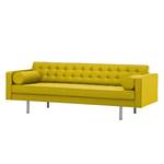 Sofa Chelsea (3-Sitzer) Webstoff Webstoff Milan: Gelb - Zylinder