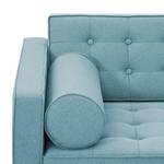 Sofa Chelsea (3-Sitzer) Webstoff Stoff Selva: Hellblau - Kufen