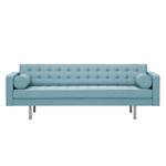 Sofa Chelsea (3-Sitzer) Webstoff Stoff Selva: Hellblau - Zylinder