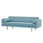 Sofa Chelsea (3-Sitzer) Webstoff Stoff Selva: Hellblau - Zylinder