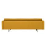 Sofa Chelsea (3-Sitzer) Webstoff Stoff Selva: Senfgelb - Kufen