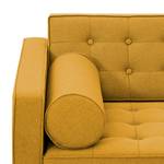 Sofa Chelsea (3-Sitzer) Webstoff Stoff Selva: Senfgelb - Kufen