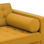 Sofa Chelsea (3-Sitzer) Webstoff Stoff Selva: Senfgelb - Zylinder