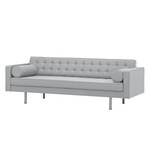 Sofa Chelsea (3-Sitzer) Webstoff Stoff Selva: Silbergrau - Zylinder