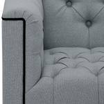 Sofa Grand Duo (3-Sitzer) Webstoff Stoff Selva: Silbergrau