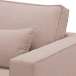 Bank Lacona (3-zitsbank) geweven stof - Stof Dona: Beige-Roze