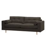 Sofa Marlon (3-Sitzer) Webstoff Stoff Mera: Braun-Grau