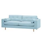 Sofa Marlon (3-Sitzer) Webstoff Stoff Mera: Hellblau