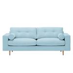 Sofa Marlon (3-Sitzer) Webstoff Stoff Mera: Hellblau