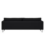 Sofa Portobello (3-Sitzer) Webstoff Stoff Selva: Anthrazit - Kufen