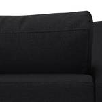 Sofa Portobello (3-Sitzer) Webstoff Stoff Selva: Anthrazit - Kufen