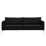 Sofa Portobello (3-Sitzer) Webstoff Stoff Selva: Anthrazit - Eckig