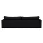 Sofa Portobello (3-Sitzer) Webstoff Stoff Selva: Anthrazit - Eckig