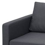 Sofa Portobello (3-Sitzer) Webstoff Webstoff Milan: Anthrazit - Eckig