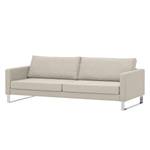 Sofa Portobello (3-Sitzer) Webstoff Stoff Selva: Beige - Kufen