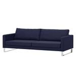 Sofa Portobello (3-Sitzer) Webstoff Webstoff Milan: Dunkelblau - Kufen