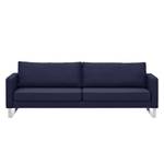 Sofa Portobello (3-Sitzer) Webstoff Webstoff Milan: Dunkelblau - Kufen