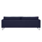 Sofa Portobello (3-Sitzer) Webstoff Webstoff Milan: Dunkelblau - Kufen