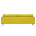 Sofa Portobello (3-Sitzer) Webstoff Webstoff Milan: Gelb - Kufen