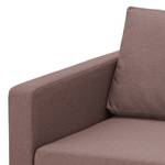 Sofa Portobello (3-Sitzer) Webstoff Webstoff Milan: Grau-Braun - Eckig