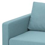 Sofa Portobello (3-Sitzer) Webstoff Stoff Selva: Hellblau - Kufen