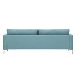 Sofa Portobello (3-Sitzer) Webstoff Stoff Selva: Hellblau - Eckig