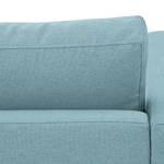 Sofa Portobello (3-Sitzer) Webstoff Stoff Selva: Hellblau - Eckig