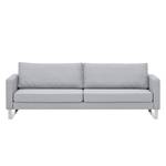 Sofa Portobello (3-Sitzer) Webstoff Webstoff Milan: Hellgrau - Kufen