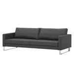 Sofa Portobello (3-Sitzer) Echtleder Echtleder Gad: Anthrazit - Kufen