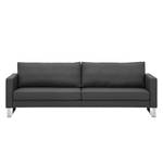 Sofa Portobello (3-Sitzer) Echtleder Echtleder Gad: Anthrazit - Kufen