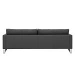 Sofa Portobello (3-Sitzer) Echtleder Echtleder Gad: Anthrazit - Kufen