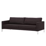 Sofa Portobello (3-Sitzer) Echtleder Echtleder Gad: Dunkelbraun - Eckig