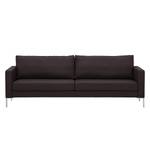 Sofa Portobello (3-Sitzer) Echtleder Echtleder Gad: Dunkelbraun - Eckig