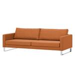 Sofa Portobello (3-Sitzer) Webstoff Webstoff Milan: Rostbraun - Kufen