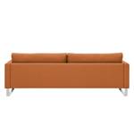 Sofa Portobello (3-Sitzer) Webstoff Webstoff Milan: Rostbraun - Kufen