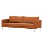 Sofa Portobello (3-Sitzer) Webstoff Webstoff Milan: Rostbraun - Eckig