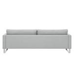 Sofa Portobello (3-Sitzer) Webstoff Stoff Selva: Silbergrau - Kufen