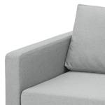 Sofa Portobello (3-Sitzer) Webstoff Stoff Selva: Silbergrau - Kufen
